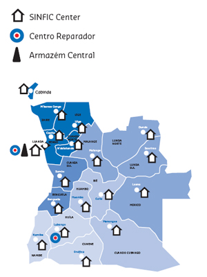 Mapa Sinfic Centers